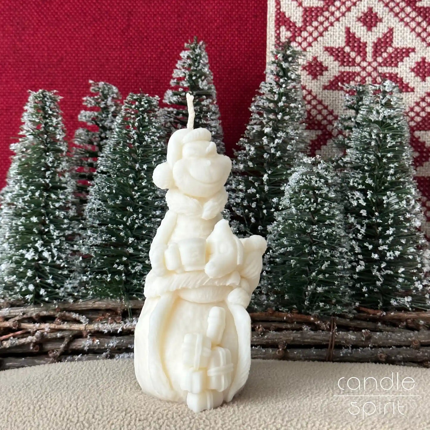 White Christmas Elf candle - funny seasonal office decor, Secret Santa present for colleagues, winter home decor