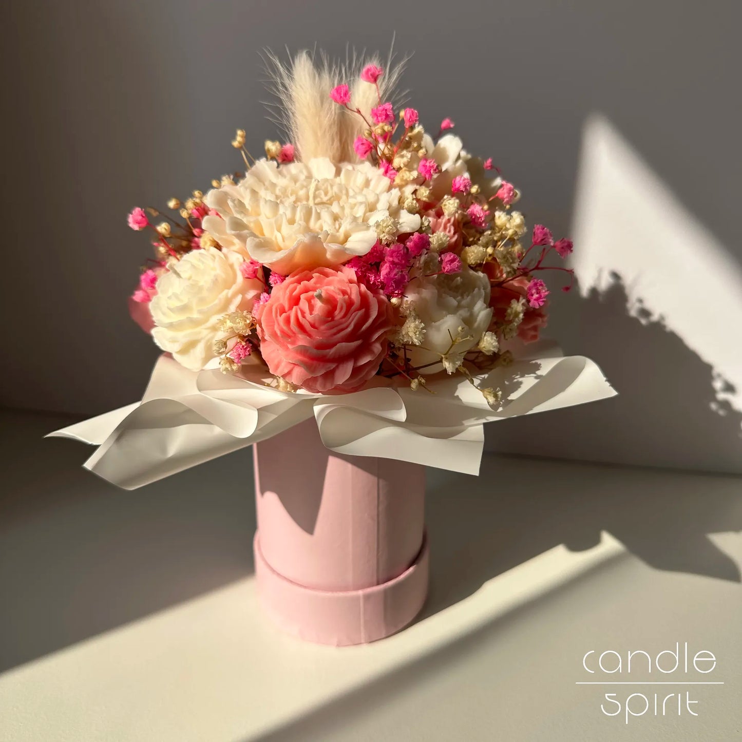 Pastel bouquet of candle flowers - spring floral arrangement, birthday present, Teacher Appreciation Day gift, corporate gift.