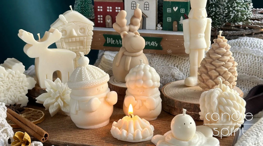 Christmas candles seasonal decor