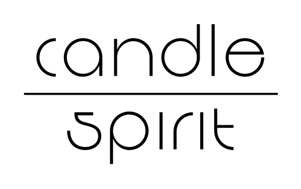 Logo with 'candle spirit' text on a white background