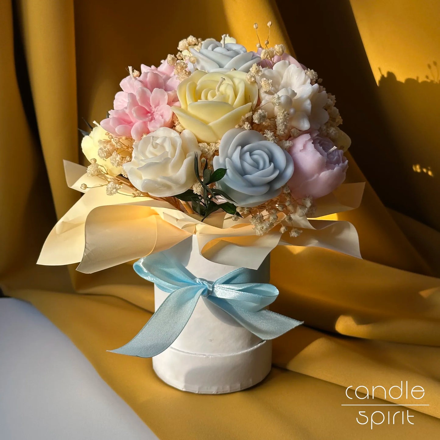 Pastel Easter candle bouquet - unique Mother's Day gift