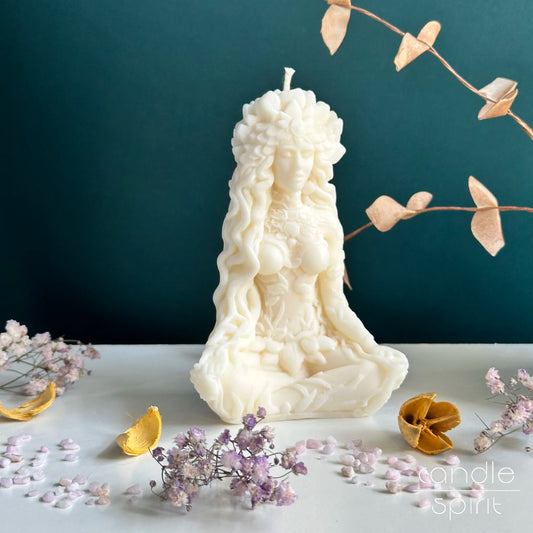 Forest nymph candle - fairycore accent, boho wedding decor, and unique Christmas gift for her. 