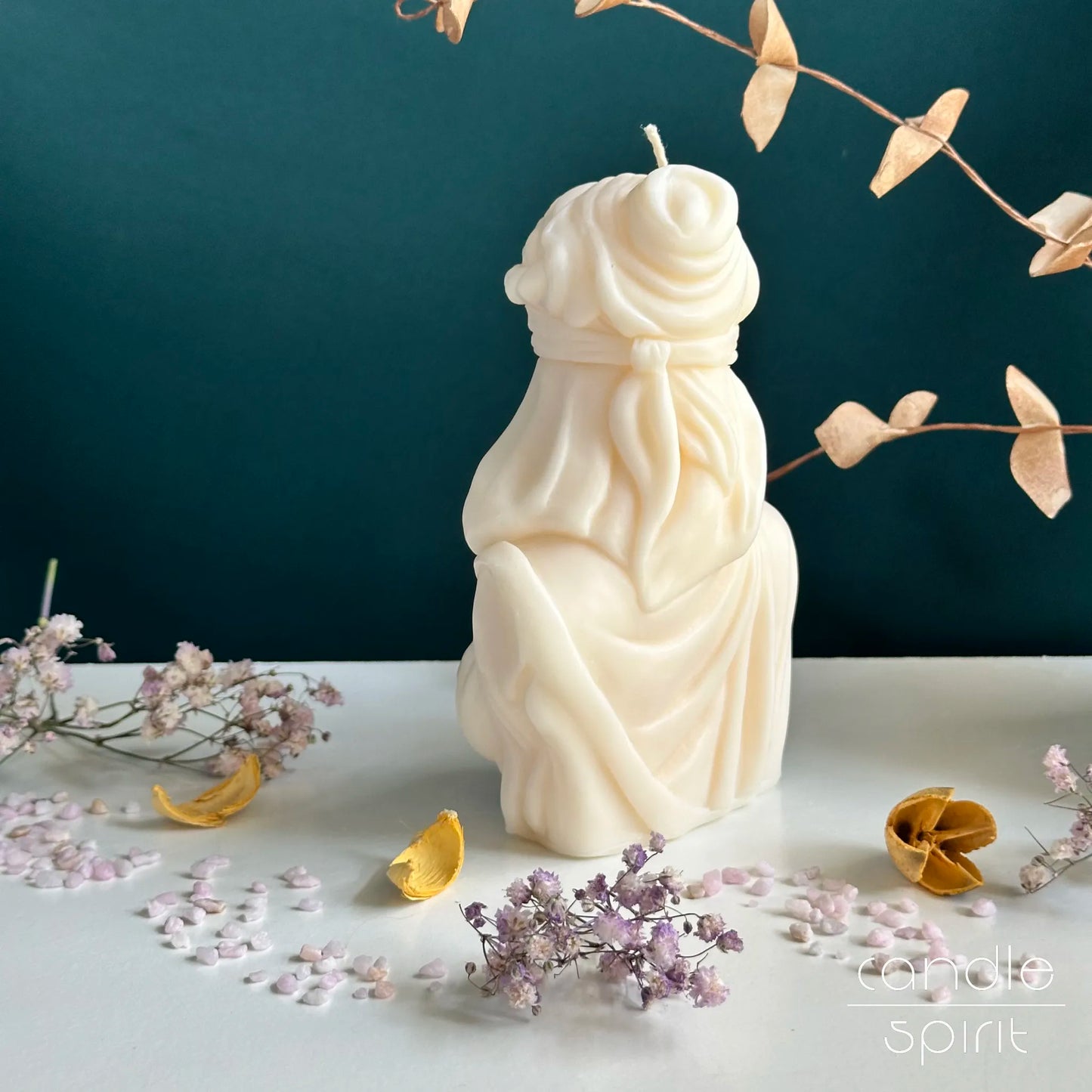 Large Goddess of Justice candle - romantic goddess candle gift for a wife, mom, sister, best friend. 