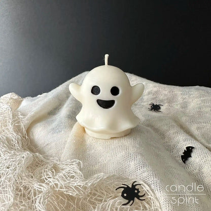 Small cute ghost candle - scented Halloween decoration for living room, bedroom, dorm, and office.