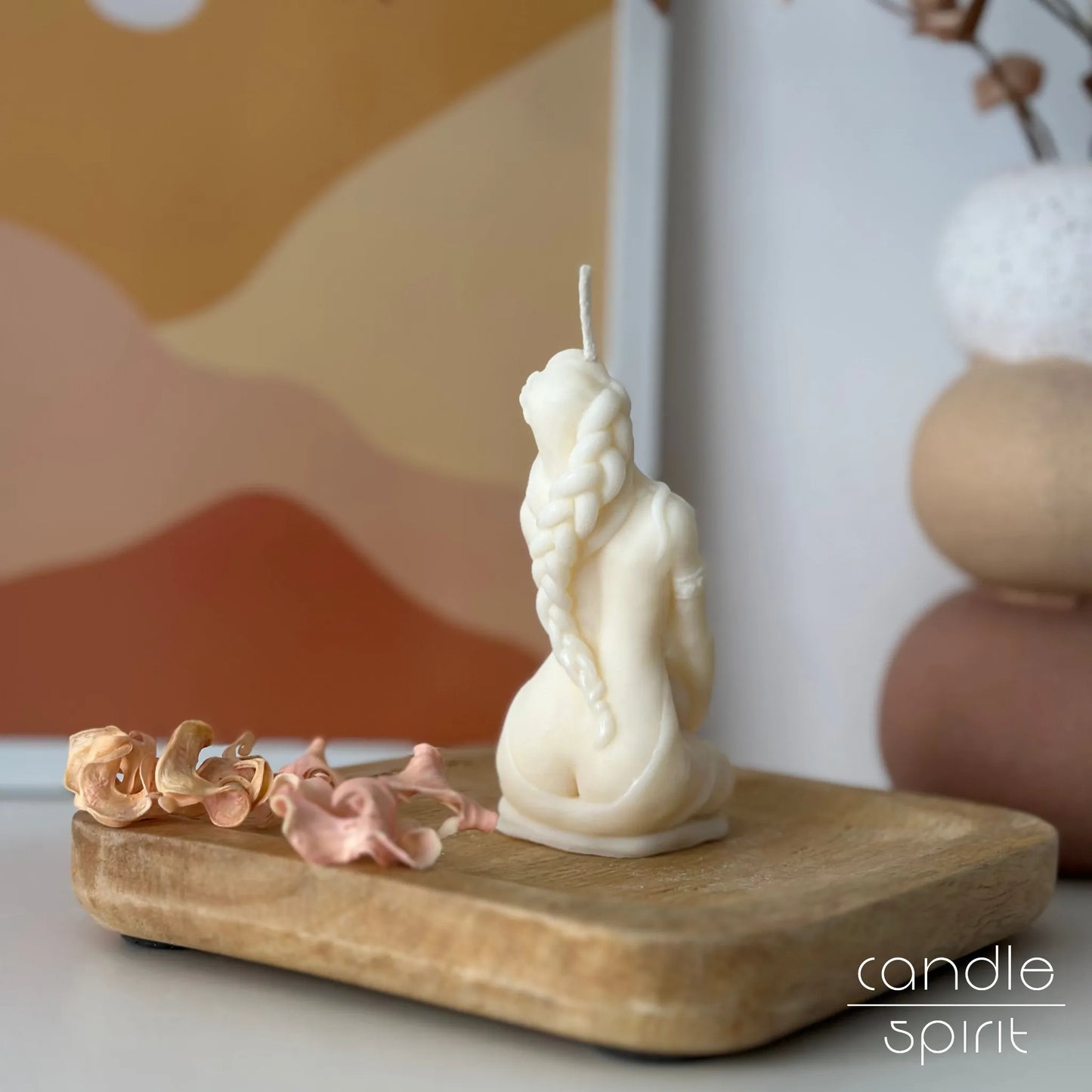 Tellus goddess candle - unique home decor. Perfect birthday, Mother’s Day, Earth Day, housewarming gift.