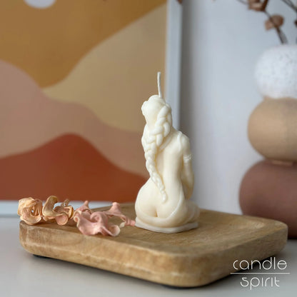 Tellus goddess candle - unique home decor. Perfect birthday, Mother’s Day, Earth Day, housewarming gift.