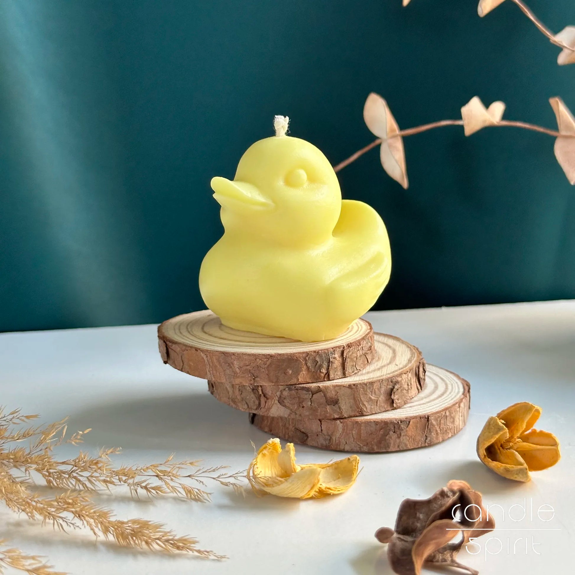 Scented yellow duck candle -  funny Christmas office decor, bathroom decor, kids birthday present, and baby shower favor.